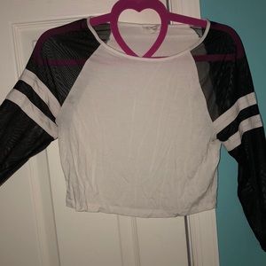 Black/ Cream Forever 21 crop top!